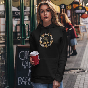 Hösten Vibes med solblommor och Höst löv T Shirt