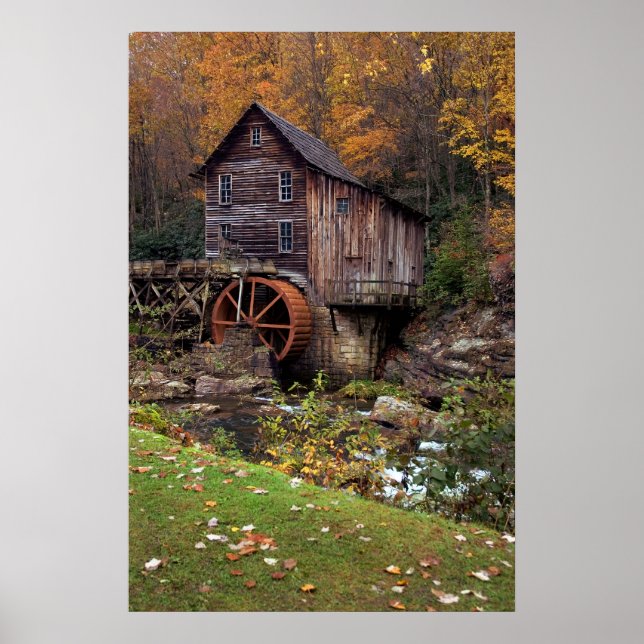 Hösten vid Grist Mill-utskrift Poster (Framsidan)