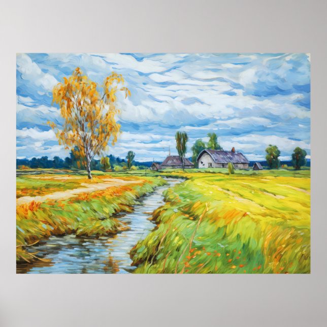 Hösten vid Havel River Poster (Framsidan)