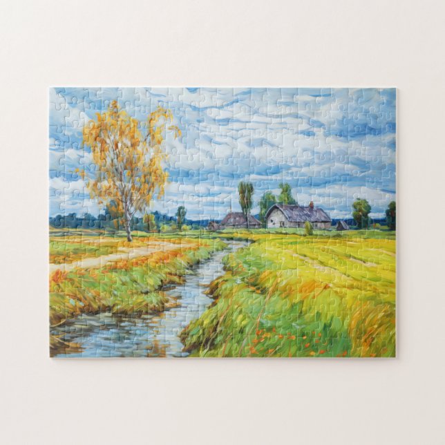 Hösten vid Havel River Pussel (Horisontell)