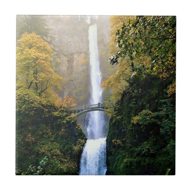 Hösten vid Multnomah Falls, ELLER Kakelplatta (Framsidan)