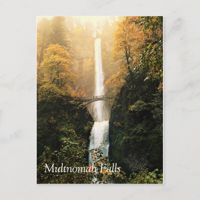 Hösten vid Multnomah Falls, ELLER Vykort (Framsida)
