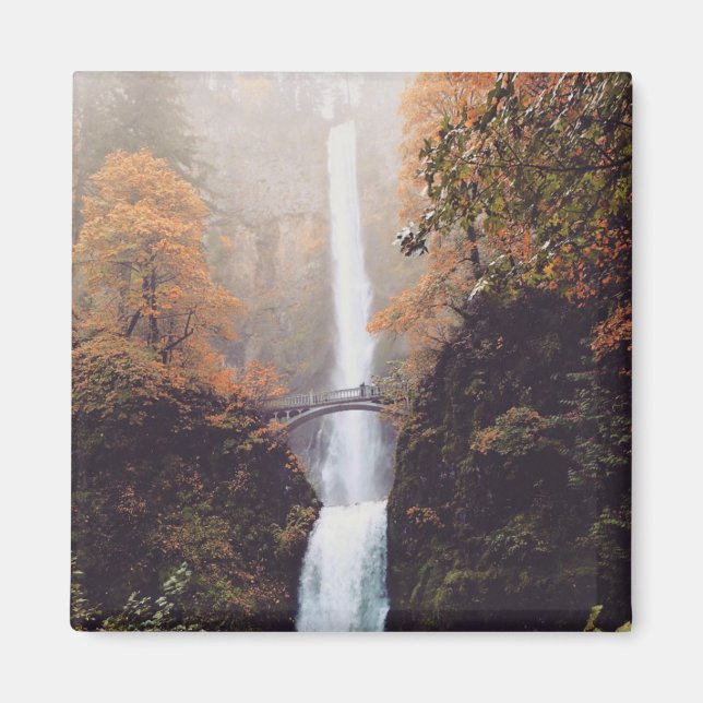 Hösten vid Multnomah Falls, Oregon Magnet (Framsidan)