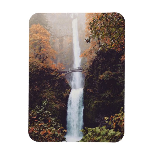 Hösten vid Multnomah Falls, Oregon Magnet (Vertikal)