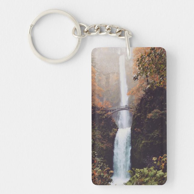 Hösten vid Multnomah Falls, Oregon Nyckelring (Framsidan)