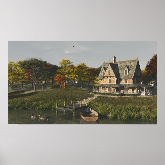 Hösten vid utskrift i Sjö Poster (Framsidan)