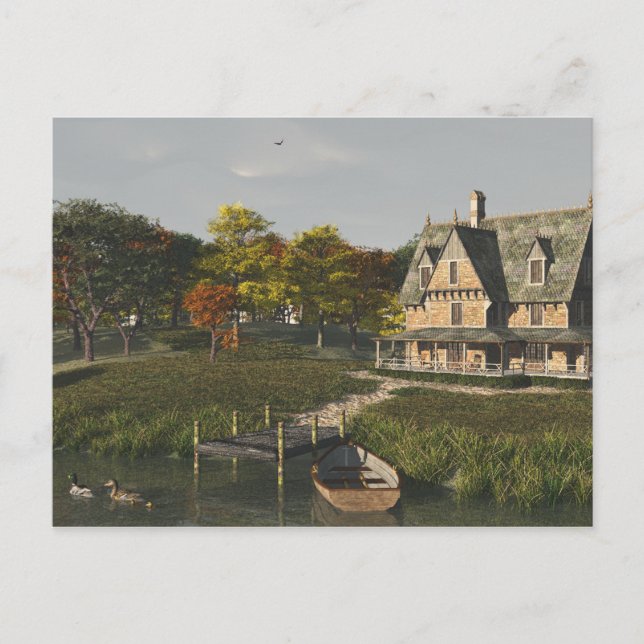 Hösten vid vykortet Sjö Vykort (Framsida)