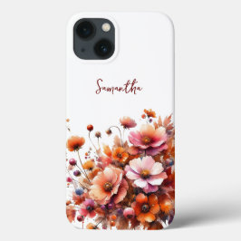 Hösten Vild Flowers Brown Ro Personlig Namn