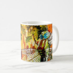 Hösten Vild Forest Dragon Fly Kaffemugg