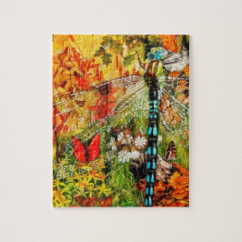 Hösten Vild Forest Dragon Fly Pussel