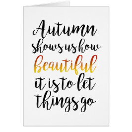 Hösten Visar hur vackert det är med ett hälsningsk Hälsningskort