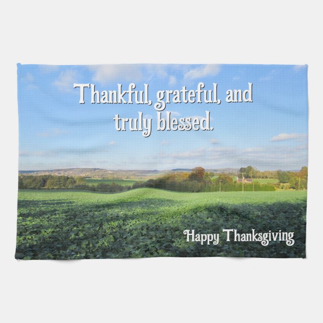 Hösten Walk i Thanksgivingen Land - Anpassningsbar Kökshandduk (Horisontell)