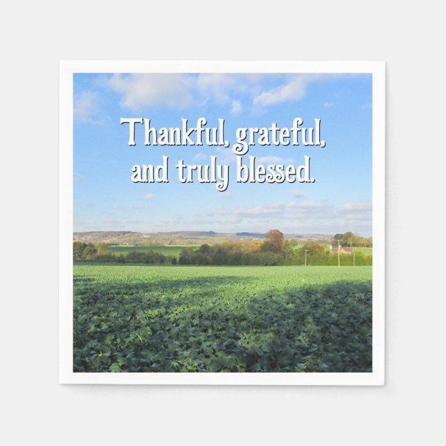 Hösten Walk i Thanksgivingen Land - Anpassningsbar Pappersservett (Framsidan)