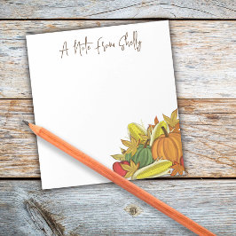 Hösten Watercolor Elegant Fall Harvest Löv Anteckningsblock