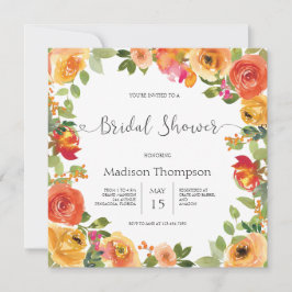 Hösten Watercolor Inbjudningskort för möhippan