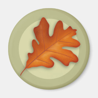 Hösten White Oak Löv Magnet
