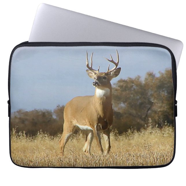 Hösten Whitetail Buck Laptop Sleeve (Framsidan)