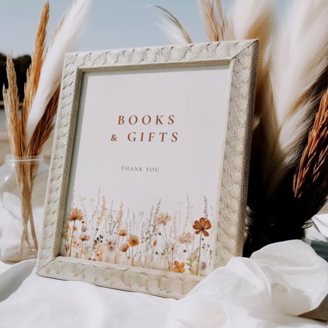 Hösten Wildblomma Fält Baby Shower Bokar Gifts frå Poster (Skapare uppladdad)