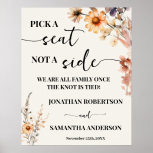 Hösten Wildblommor Plocka ett säte, inte ett Side Poster