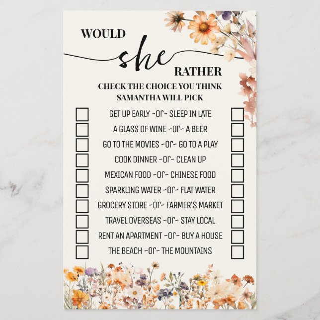 Hösten Wildblommor skulle vara en skugga? Flygblad (Framsidan)