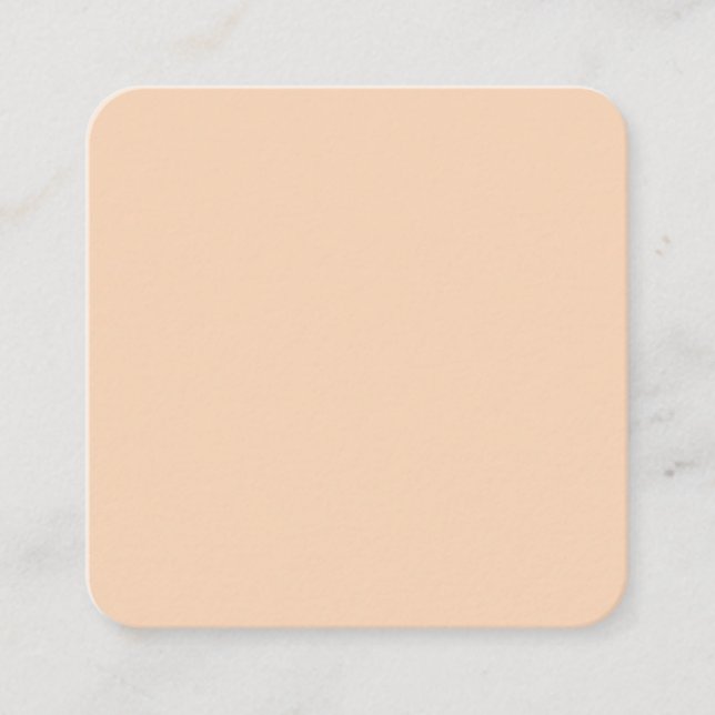 Hösten Winter Färg Tender Peach Fyrkantigt Visitkort (Framsida)