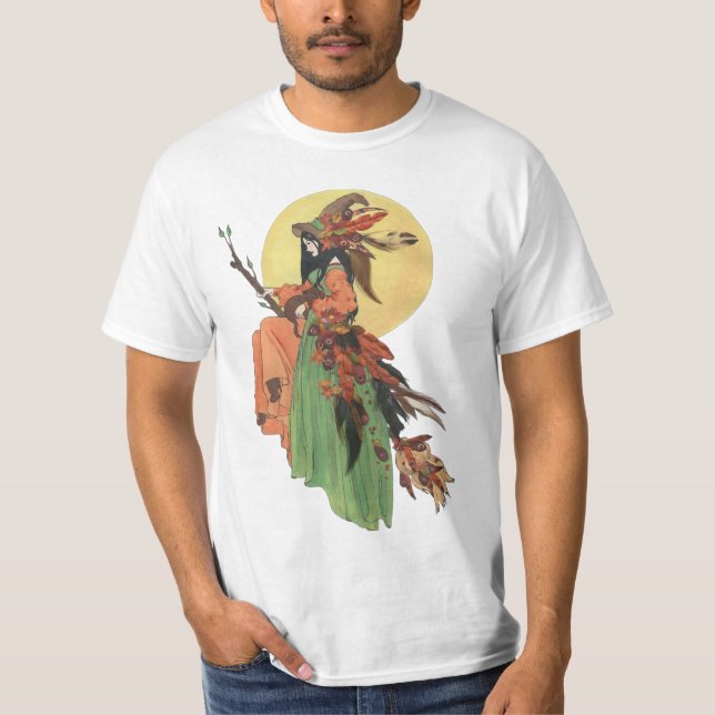 Hösten Witch Classic T Shirt (Framsida)