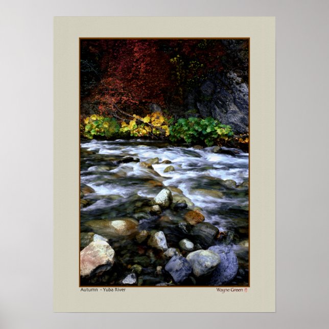 Hösten - Yuba River, Kalifornien Poster (Framsidan)