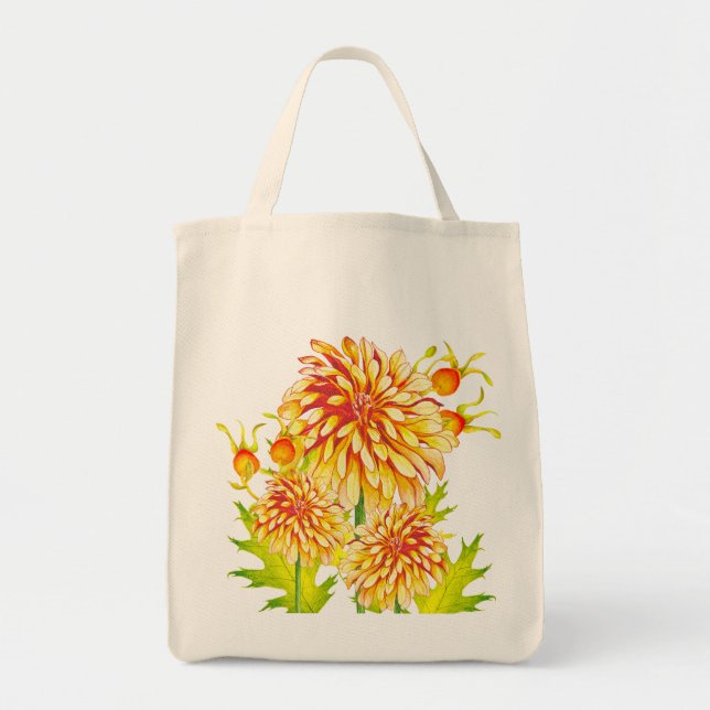 Höstens ankomst på en Livsmedel Tote Tygkasse (Framsidan)