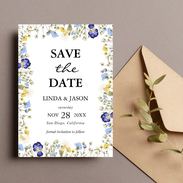 Höstens Blommor Akvarell Bröllop Spara Datum Inbjudningar (Autumn floral watercolor save the date invites share your wedding date with warm seasonal charm)