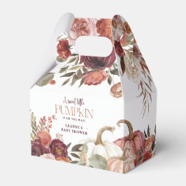 Höstens blommor 'en liten pumpa' Baby Shower Presentaskar