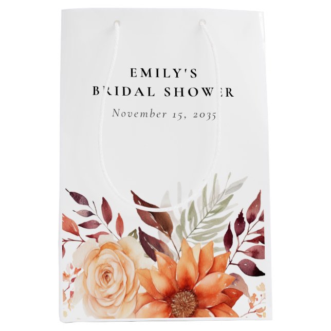 Höstens blomster boho bröllopsdusch (Framsidan)