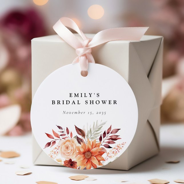 Höstens blomster boho bröllopsfest gåvor etiketter (Skapare uppladdad)