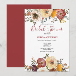 Höstens blomsterbröllopsfestinbjudan inbjudningar