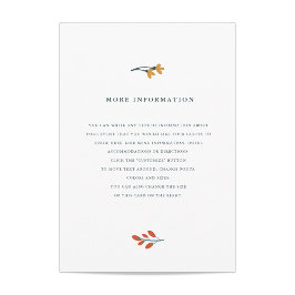 Höstens blomsterbröllopsinsats tilläggskort