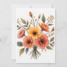 Höstens blomsterbukett inbjudan
