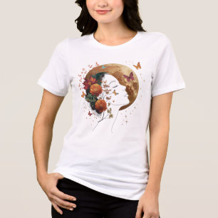 Höstens blomsterestetik finkonst halvmåne t shirt