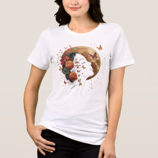 Höstens blomsterestetik finkonst halvmåne t shirt