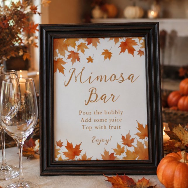 Höstens bröllopsdusch Mimosa Bar Affisch (Skapare uppladdad)