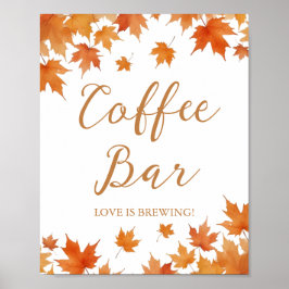 Höstens bröllopsfest cafébar poster