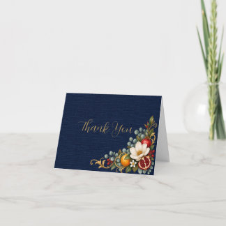 Höstens Chinoiserie, Granatäpple & Magnolia Tack Kort
