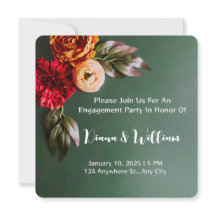 Höstens Elegans Bröllopsinbjudan