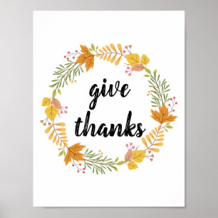 höstens frisk happy thanksgiving poster