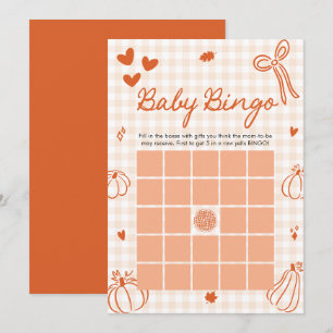 Höstens Lite Pumpa Baby Bingo Baby Shower-spel Inbjudningar
