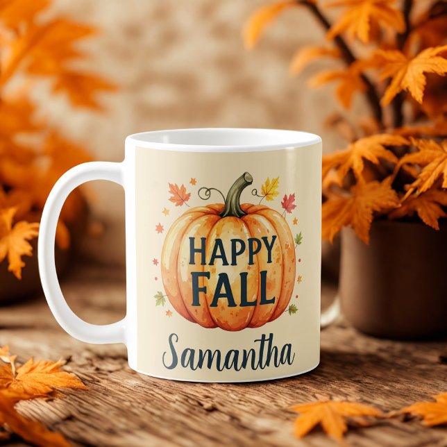 höstens orange för höstpumpa kaffemugg (Skapare uppladdad)