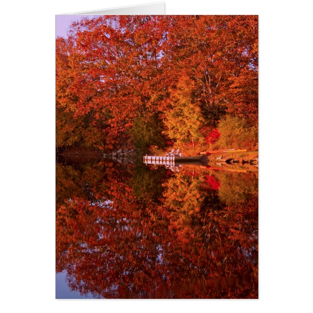 Höstens reflektion hälsningskort (Framsidan)