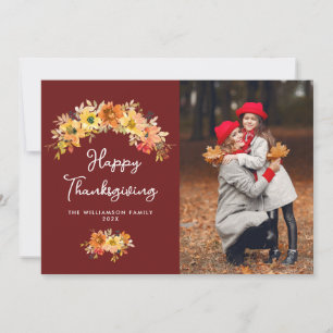 Höstens rustika blomster Höstkort för Thanksgiving Julkort