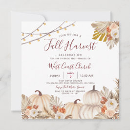Höstens skördefest, höstfest, höstsamhälle inbjudningar
