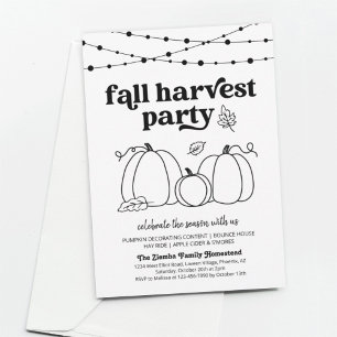 Höstens skördefest Invitation Inbjudningar