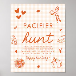 Höstens söta lilla paj Napp-jakt Bebis-badkar spel Poster