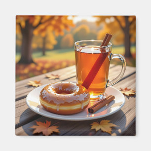 Höstens välsignelser Cider och munk Magnet